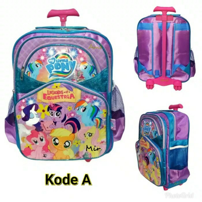 Gadis Anak Tas Troli Anak Perempuan Sekolah Dasar 1-3-5-6 Kelas 6 VS477  Trolly Sd Little Pony Doro