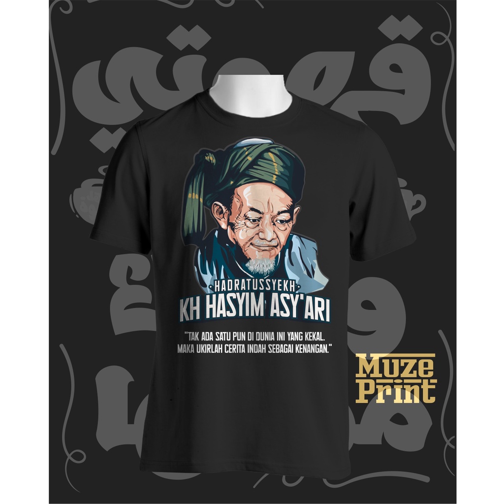 Kaos KH Hasyim Asy'ari Kaos Ulama Kaos Santri