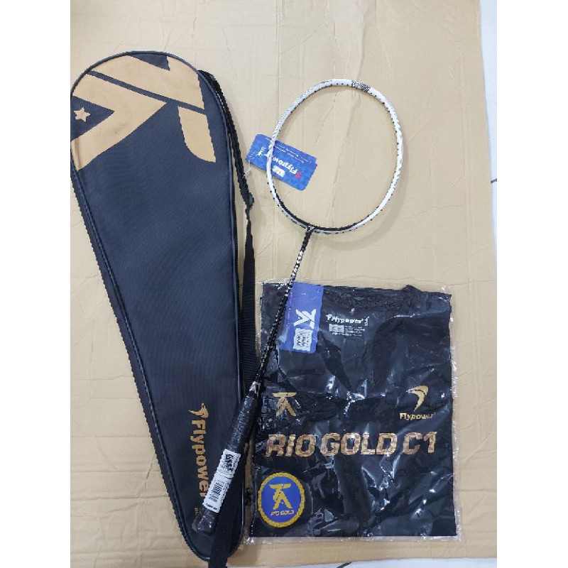 NEW"RAKET BADMINTON FLYPOWER RIO GOLD C1 TONTOWI AHMAD SERIES ORI 100%
