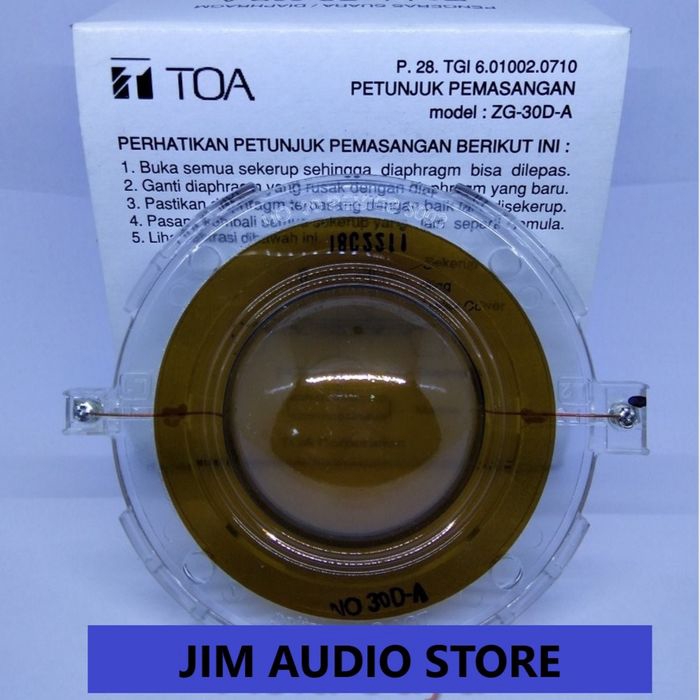 SPOOL SPULL SPUL CORONG TOA ZG-30D-A ORIGINAL DIAPHRAGM