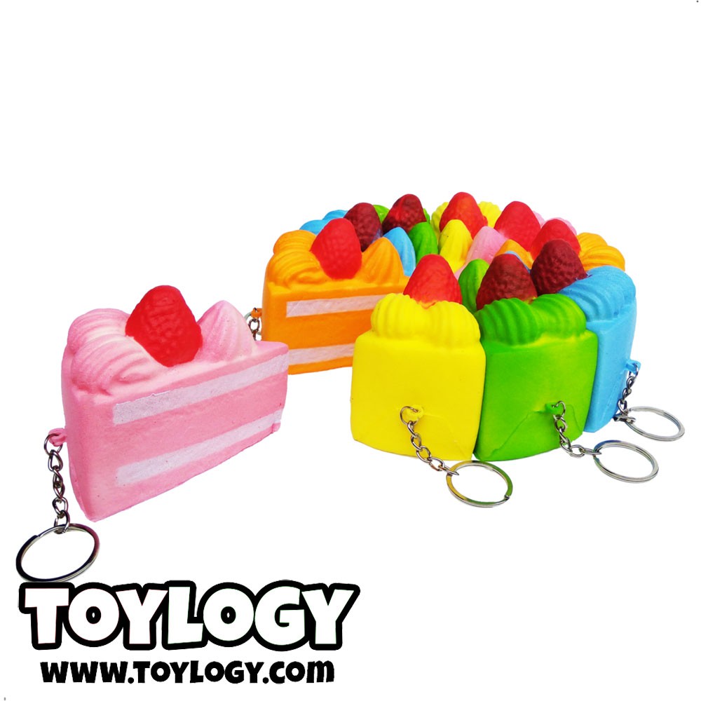 Simply Chic Squishy Gantungan Kunci Kue Ulang Tahun - 3,3 inch