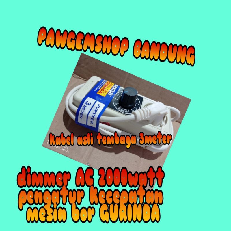 dimmer ac2000watt pengatur kecepatan mesin bor GURINDA blower lampu pijar blender
