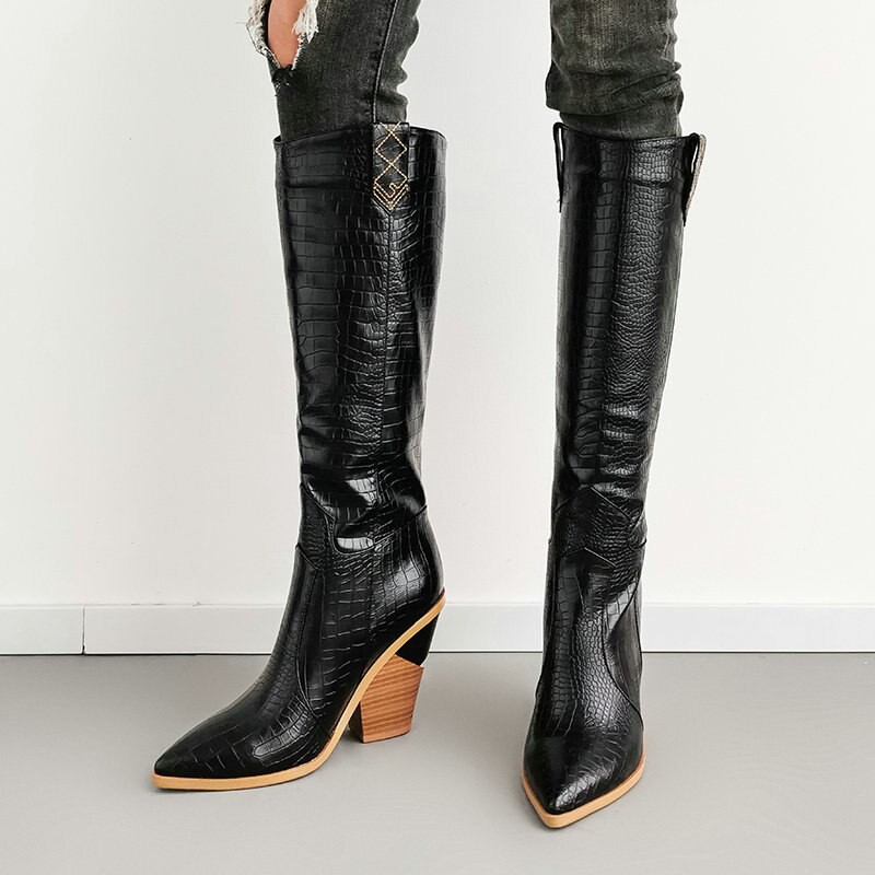 womens knee high cowboy boots