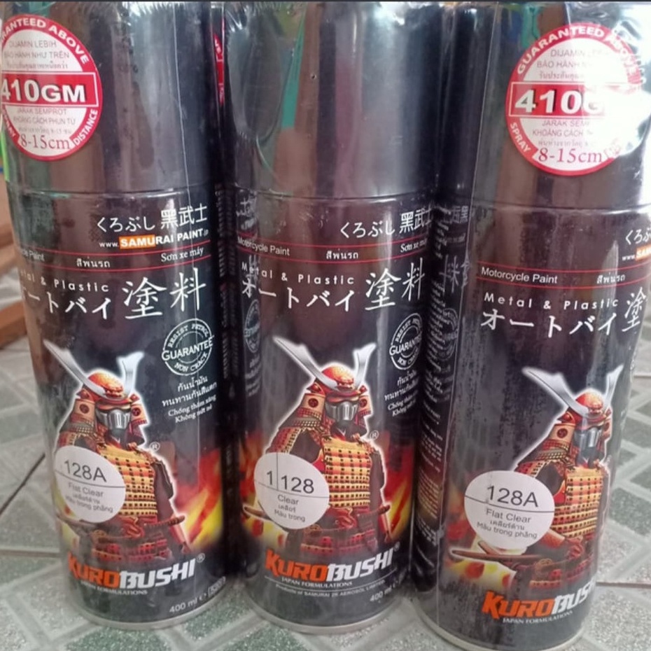 Samurai Paint Kurobushi Cat Semprot Pilox Pilok Clear Glossy / Pernis Mengkilap (128) 400ml