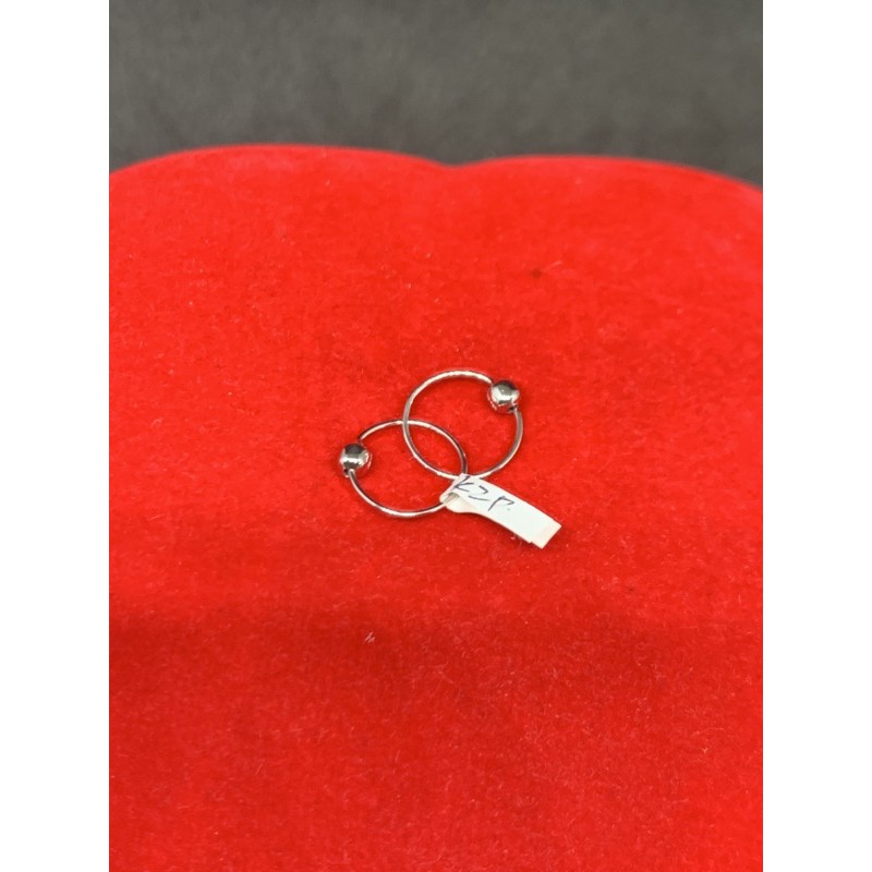 anting emas asli kdr 750 mas putih baby model bulat