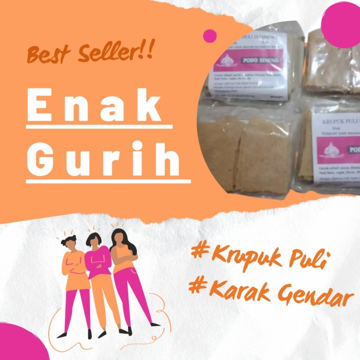 

TERLARIS Karak Kerupuk Krupuk Beras Gendar Karak Puli Mentah Enak Rasa Bawang