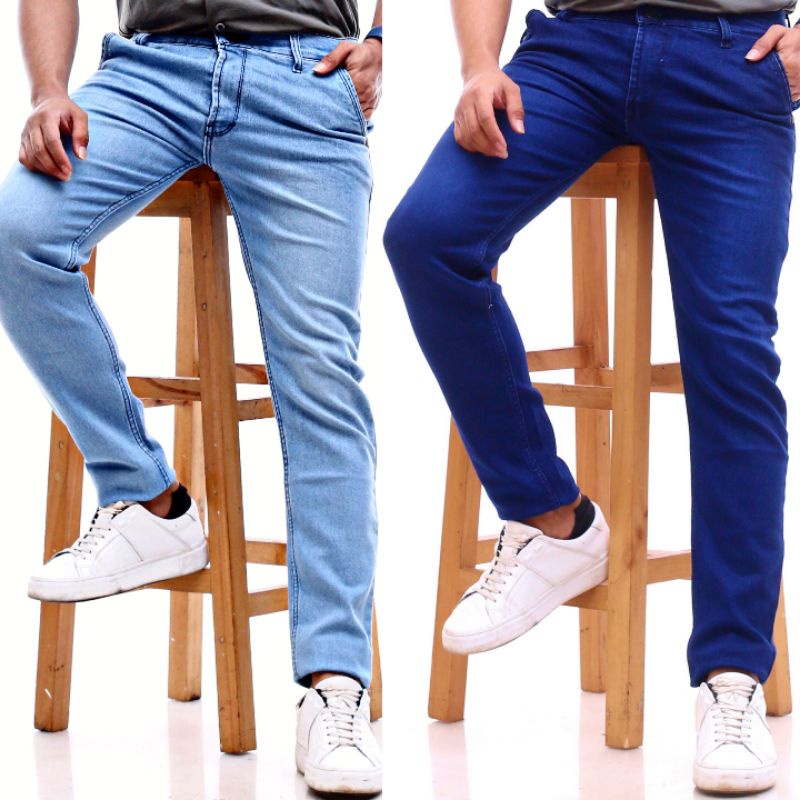 Celana Jeans Pria Dewasa Premium Pensil Denim Melar