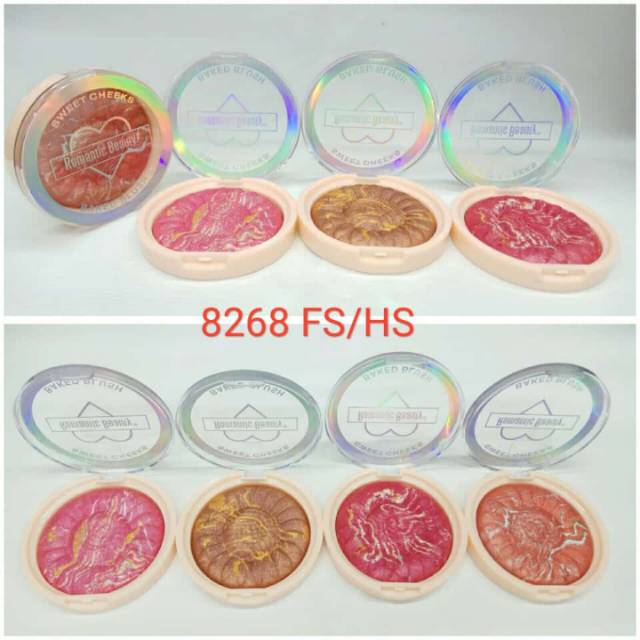 [4pcs] BAKED BLUSH SWEET CHEEKS/HIGLIGHTER BLUSH ROMANTIC BEAUTY