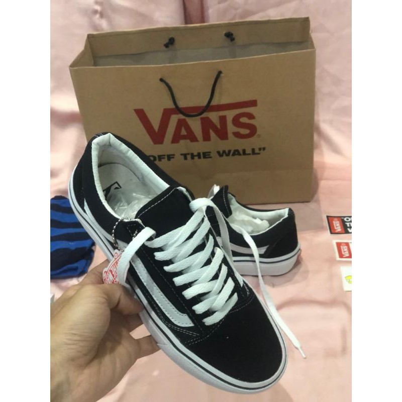 READY TERUSS !!! SEPATU V4NSS OLDSKOOL PREMIUM BLACK WHITE PRIA WANITA