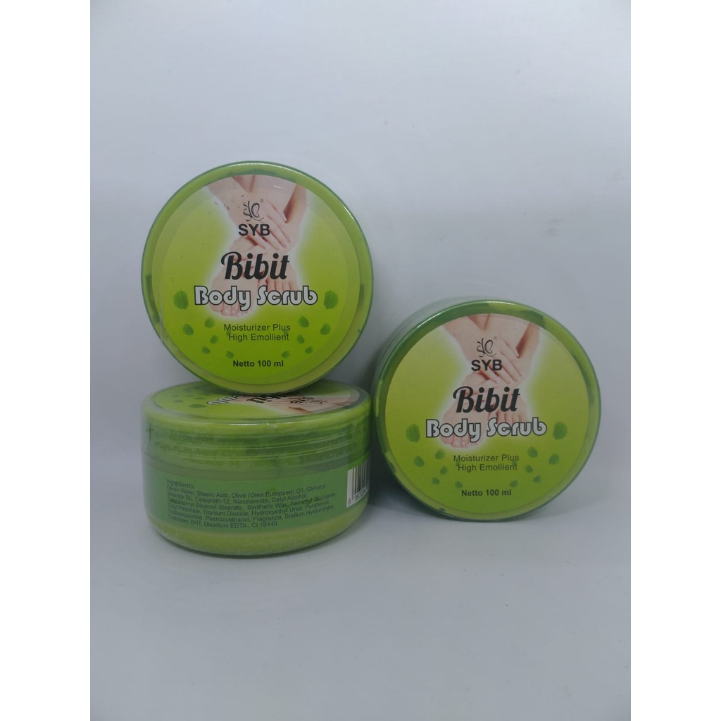 BODY SCRUB Bibit Pemutih Original SYB Bibit Body Scrub Moisturizer Plus High Emollient 100ml Mengangkat Sel Kulit Mati