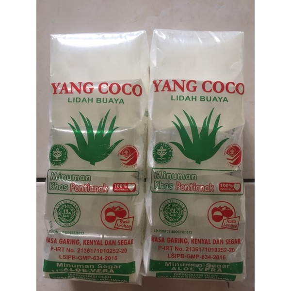 

minuman segar aloevera lidah buaya lychee yang coco khas pontianak