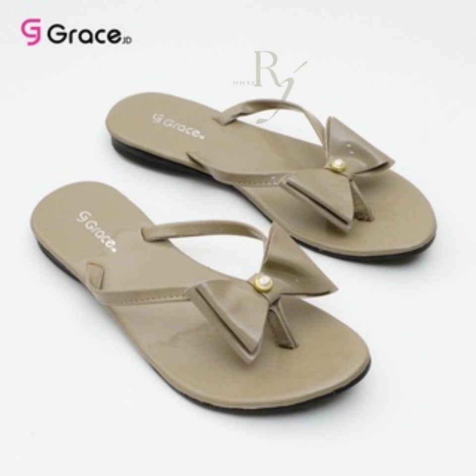 GRACE [DIANA 01] Sandal Jepit Slip Wanita Teplek/ Sendal Japit Pita Cewek / Sandal Japit Pita Hak 2 cm