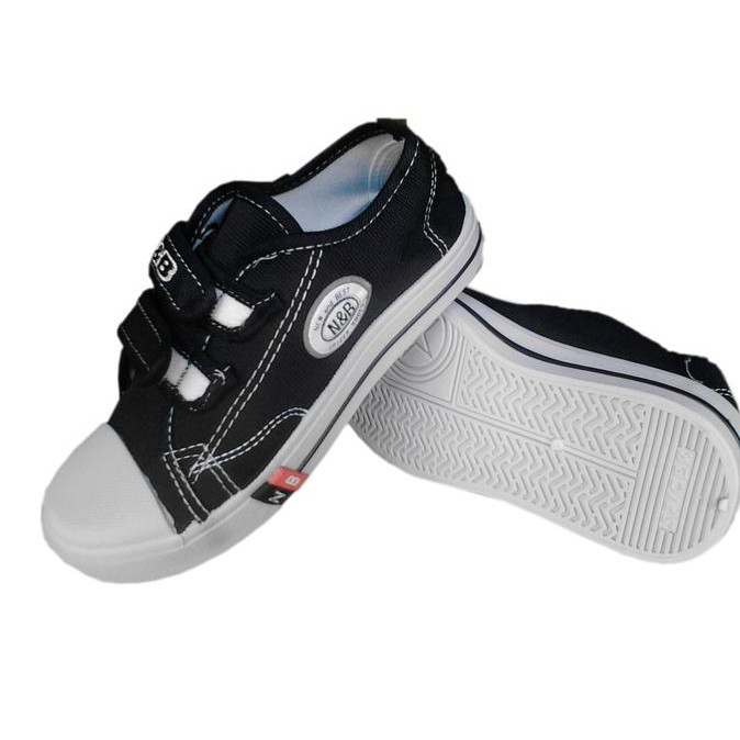 Barang Berkualitas Sepatu Anak Sekolah TK SD SMP NB Warna Hitam Velcro Murah Ori BARANG BAGUS