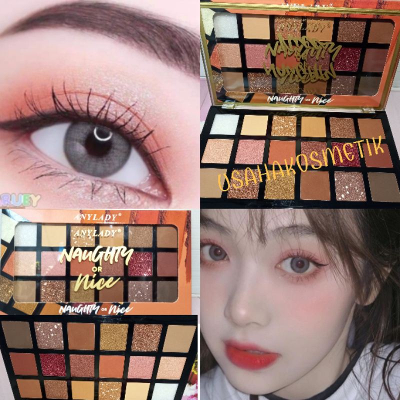 BEST SELLER  EYESHADOW ANYLADY PALLETE ORANGE 21 WARNA BESAR | GARDEN 18 WARNA NO.546 | 516 | 728B