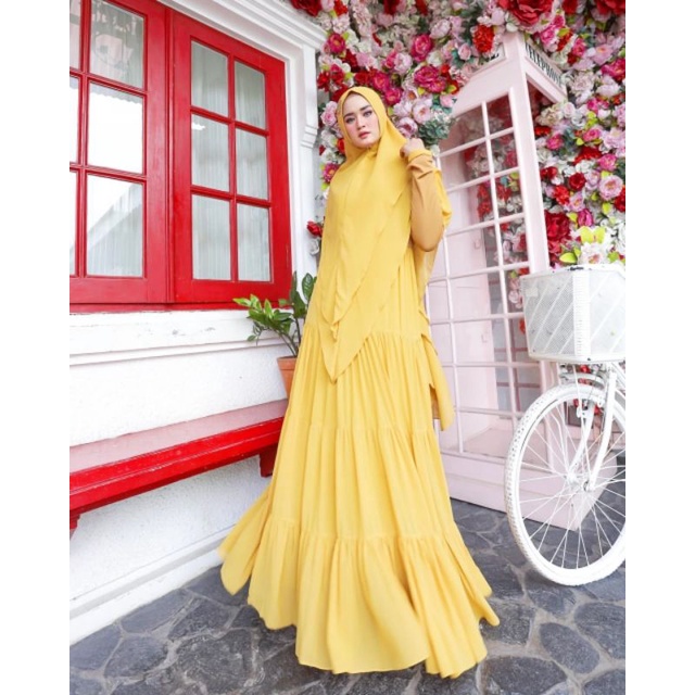 AYU SYARI BY NK MUSLIMAH SYARI/GAMIS POLOS CERUTY BABYDOLL PREMIUM