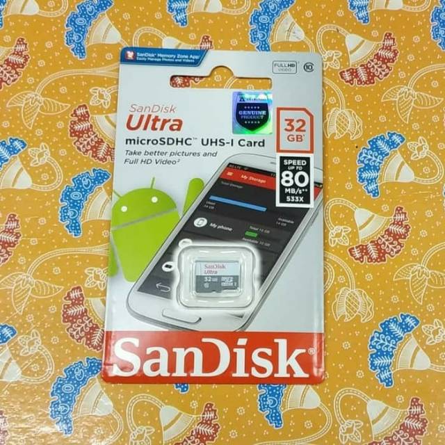 micro sd sandisk 32GB ultra kelas 10 memory card sandisk ultra c10