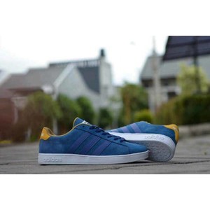sepatu best seller pria adidas neo derby blue