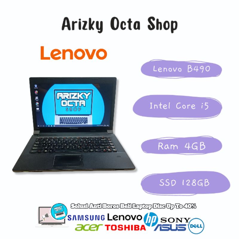 SALE LAPTOP Lenovo B490 Core i5 GEN 3 - RAM 4GB - SSD 128GB - HDMI - Webcam - 14inch