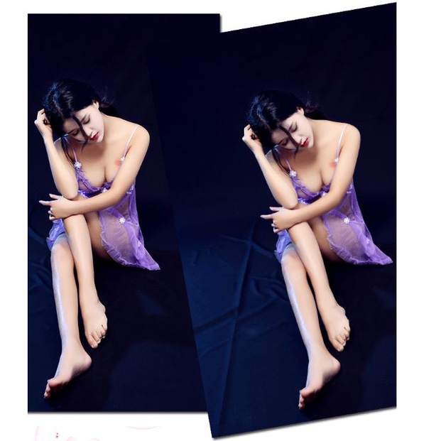 DF BT005 Baju Tidur Lingerie Wanita Mini Sexy Transparan Tanpa Lengan