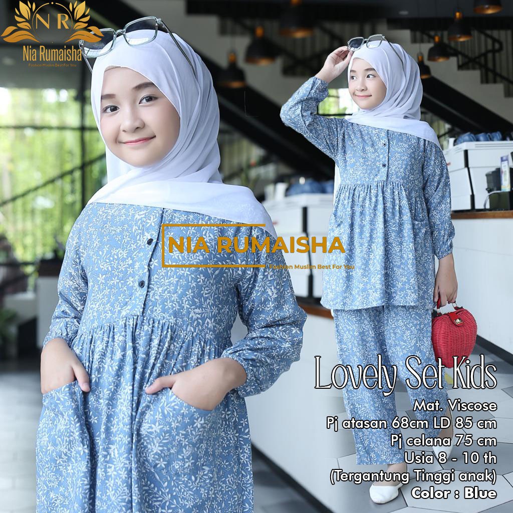 baju set anak perempuan atasan dan bawahan