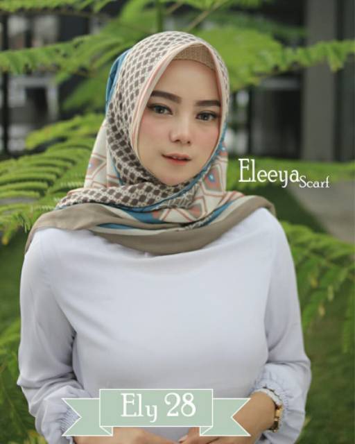 HIJAB SEGIEMPAT MOTIF ELY 28 || Eleeya Scarf