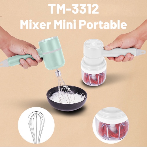 HAND MIXER BLENDER CHOPPER PORTABLE 3IN1 TUUMYY TM-3312