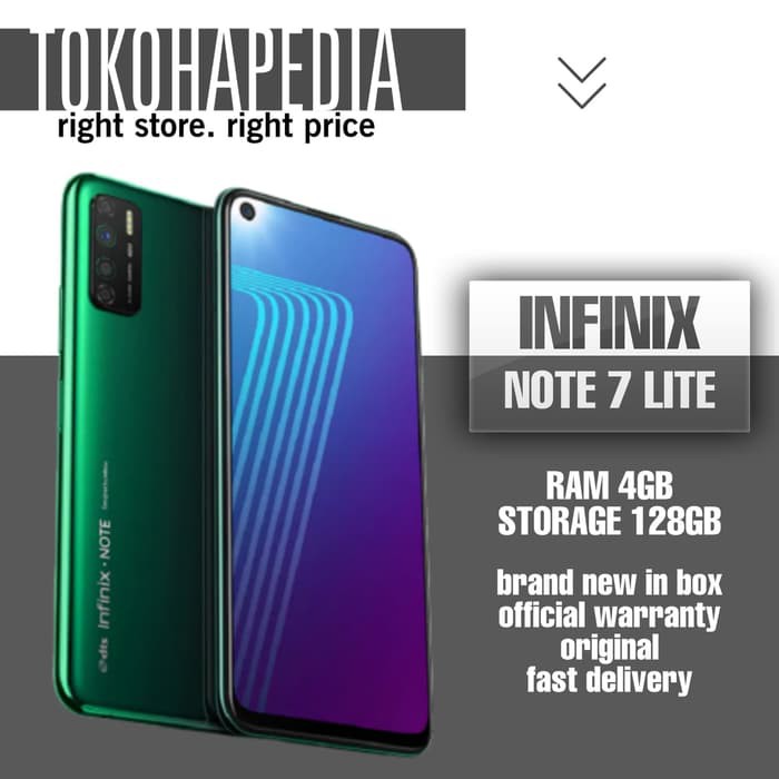 INFINIX NOTE 7 LITE 4/128 4GB 128GB GARANSI RESMI INFINIX