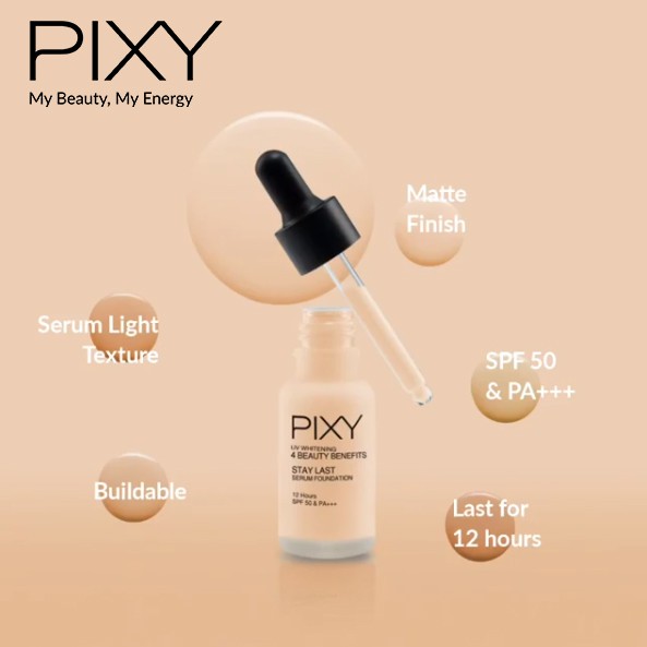 PIXY Uv Whitening Stay Last Serum Foundation