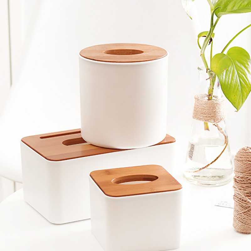 TD-DA TaffHOME Kotak Tisu Kayu Tissue Box 3 Grid - ZJ006