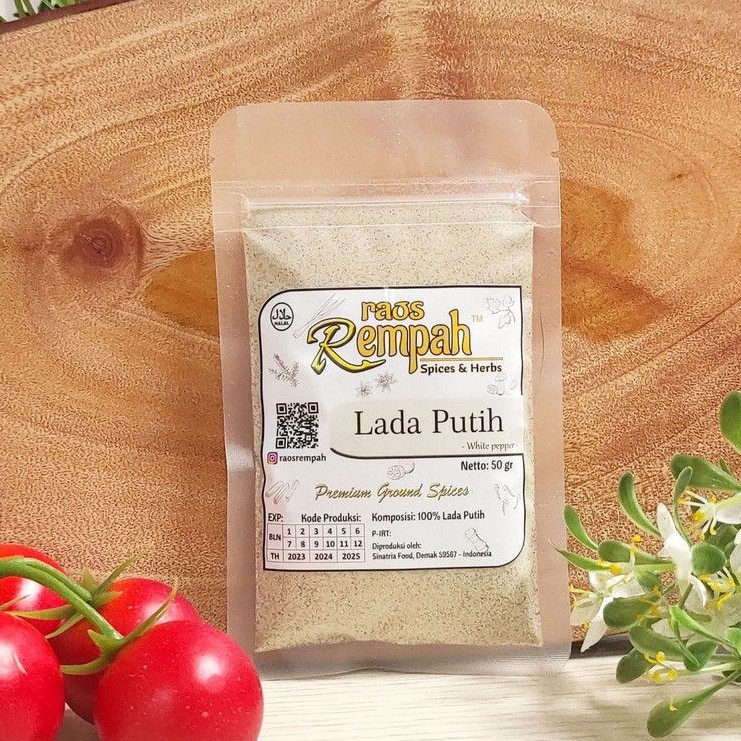 

Lada Putih Bubuk / Ground White Pepper Raos Rempah