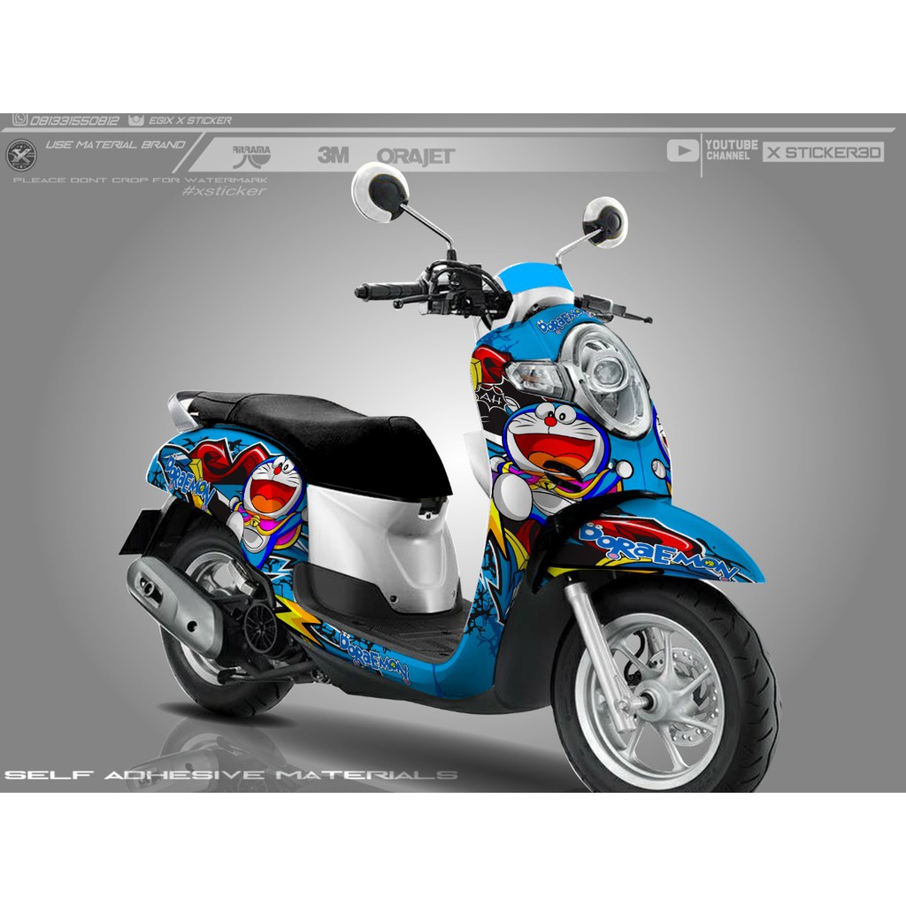 Modifikasi Scoopy Doraemon Mudah