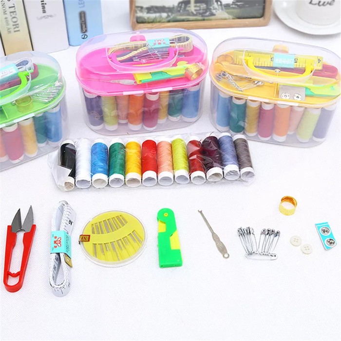 Peralatan Jahit Lengkap 1 Set dengan Box / SEWING OVAL BOX-2