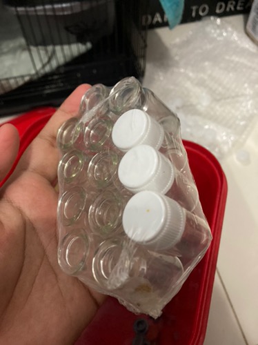 Botol Kaca 5ml Bening Tutup Ulir Plastik