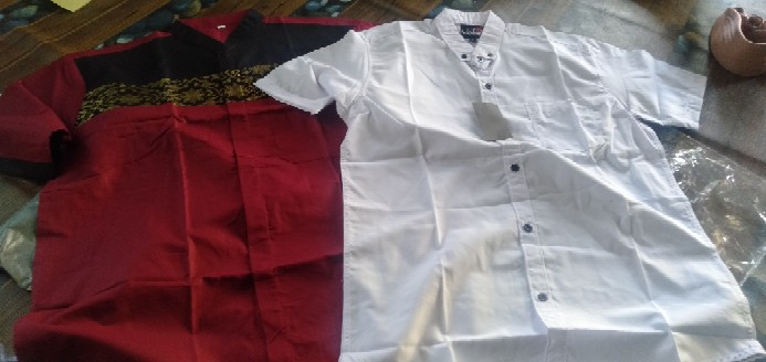 Bswart Batik Hrb026 Kenongo Hem Pendek Padi Pekalongan M L Xl Batik Pria Murah Modern Grosir