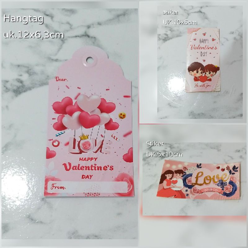 

1pc stiker valentine/Hangtag valentine