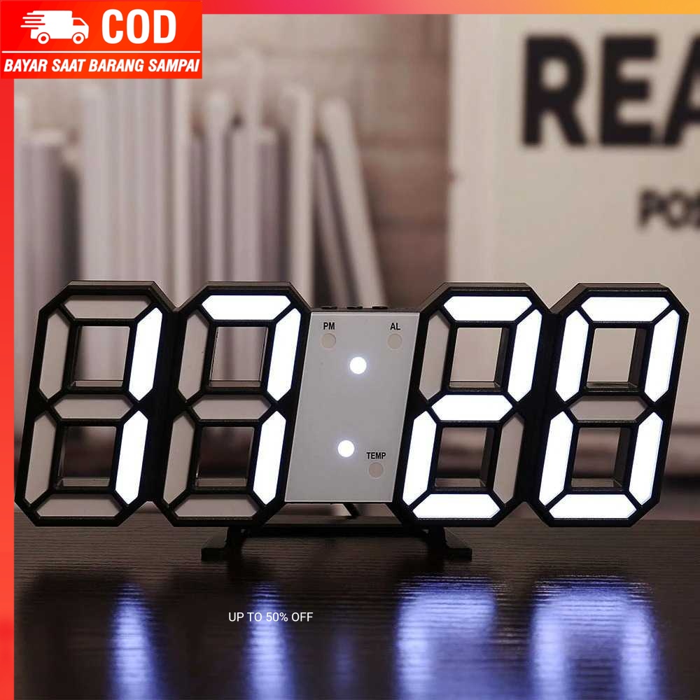 (100% BARANG ORI) Taffware Jam Meja LED Digital Clock - TS-S60-W