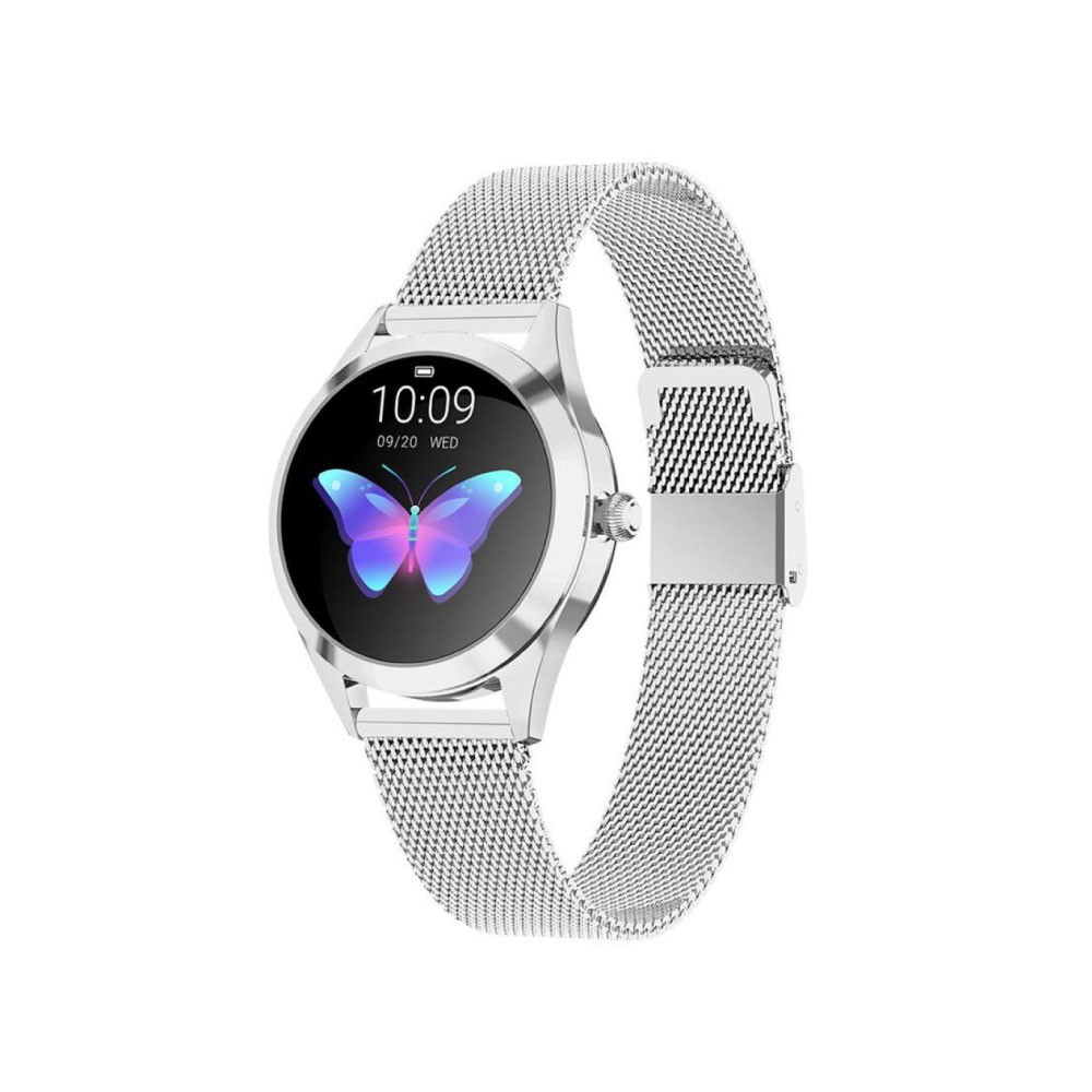 KINGWEAR KW10 - IP68 Smart Watch for Female with Steel Strap - Silver (Ladies Watch w/ Steel Strap)