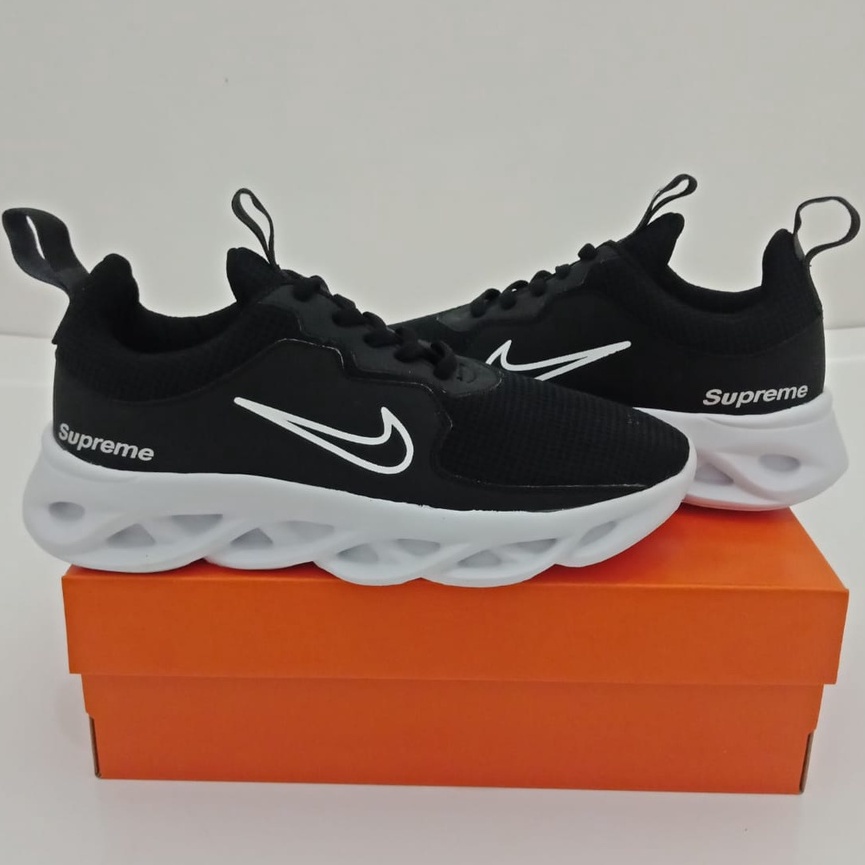 SEPATU SNEAKERS NIKE ZOOM SUPREME AIRMAX PRIA WANITA HITAM PUTIH