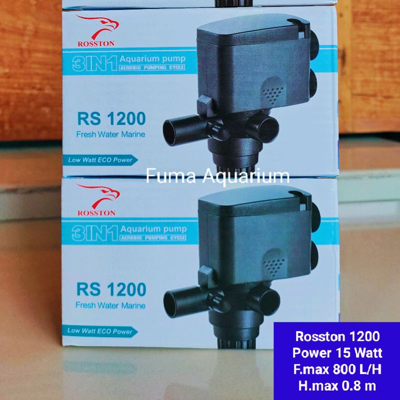 Pompa Celup Rosston 1200 SP1200 Mesin Filter Aquarium Aquascape Low Watt Power Head Submersible Pump Water Pump