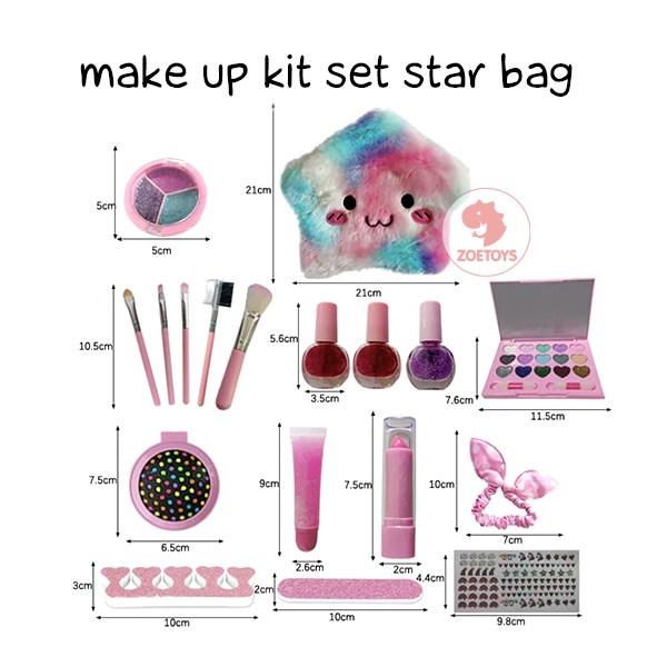 Zoetoys Make Up Kit Set | Washable Makeup Set Toy | Pretend Play Makeup dengan Fungsi Asli | Mainan Anak Beauty Set Dress Up Princess Anak Cewek | Cari Kado Edukasi Edu Toys Natal
