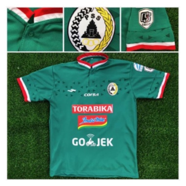 Jersey Kaos Baju Bola PSS Sleman Home Hijau / Jersey Grade Ori