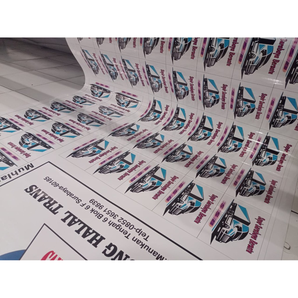 

Sticker Ritrama + Laminasi Doff Hires Full Printing Murah Surabaya