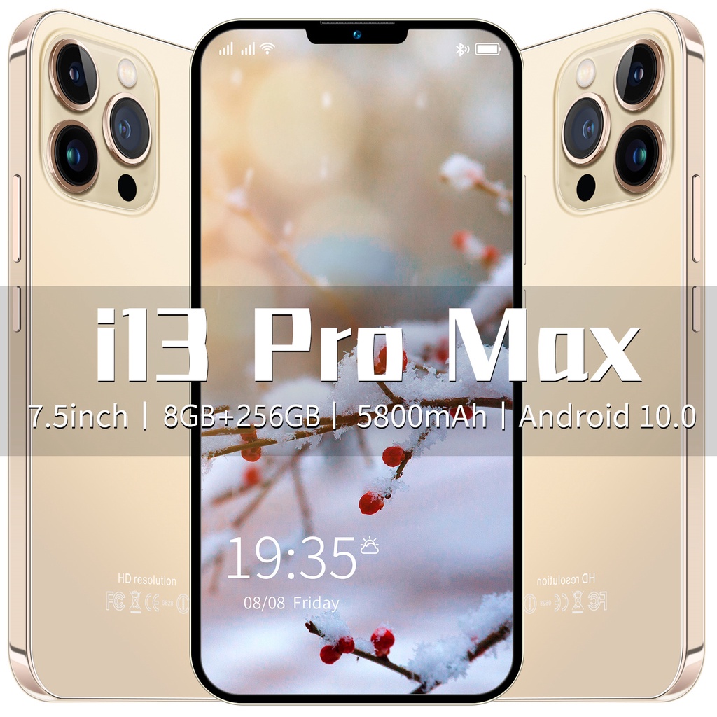 【 Produk Baru hp 】 Ponsel  Pintar Baru i13 pro max Android 10.0 Layar HD 7,5 inci 4G/5G HP Original wajah unlock Handphone Android Free Aksesoris