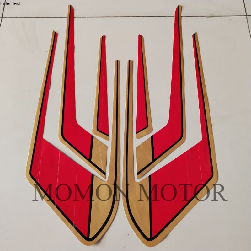 striping yamaha rx s rxs special 1985 85 merah gold spesial