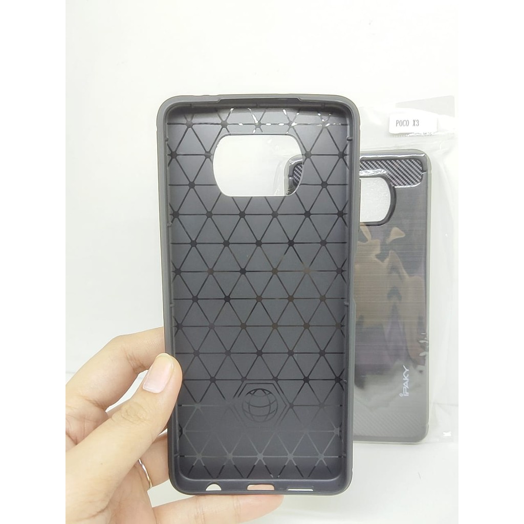 Slim Fit Carbon Xiaomi Poco X3 6.67&quot; Softshell Fiber Multi Carbon