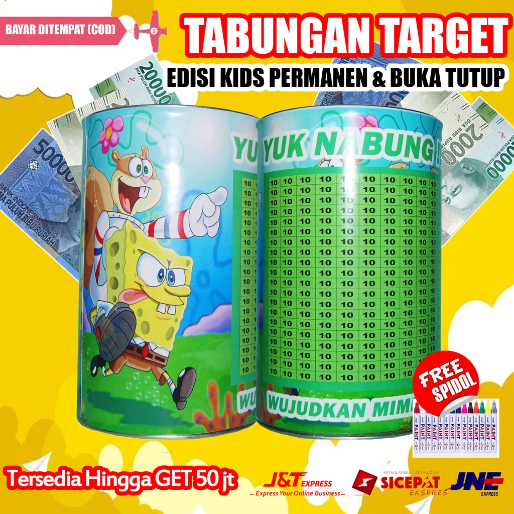 CELENGAN TARGET TABUNGAN TARGET VIRAL BUKA TUTUP KIDS EDISI TABUNGAN TARGET MURAH