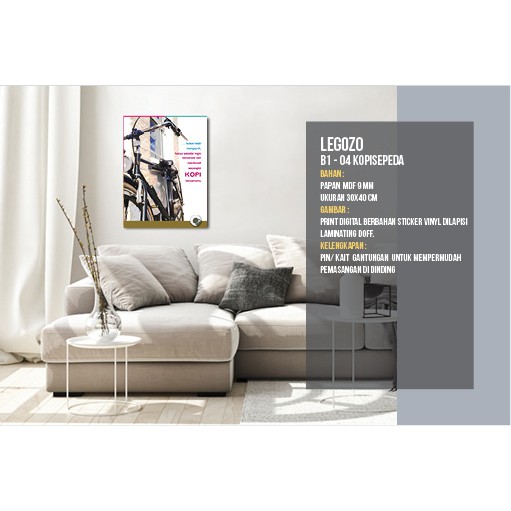 DEKORASI HIASAN DINDING POSTER KOPI / COFFEE MDF MURAH