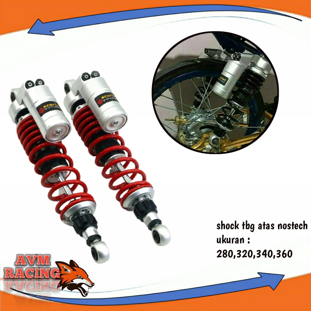 shock scarlet shockbreaker skok sok tabung atas nostech rx king cb100 gl nostech jupiter z win100