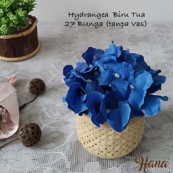 Bunga artificial hydrangea / bunga hidrangea artificial-BIRU TUA