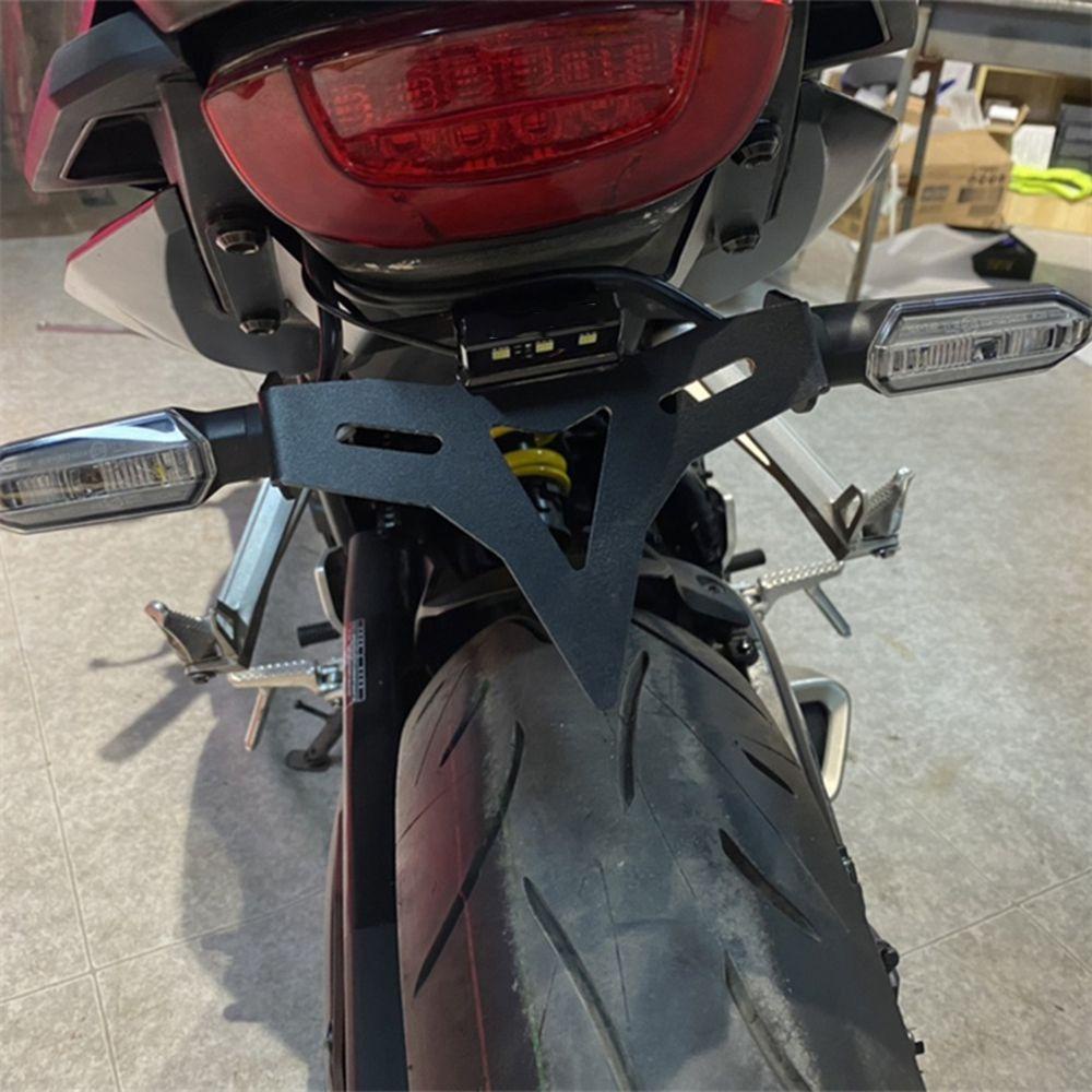 Populer Dudukan Plat Nomor Belakang Sepeda Motor Taillight Plat Frame Fender Eliminator Plat Lis Belakang Bracket Plat Lipat Untuk HONDA Cb650R2019+